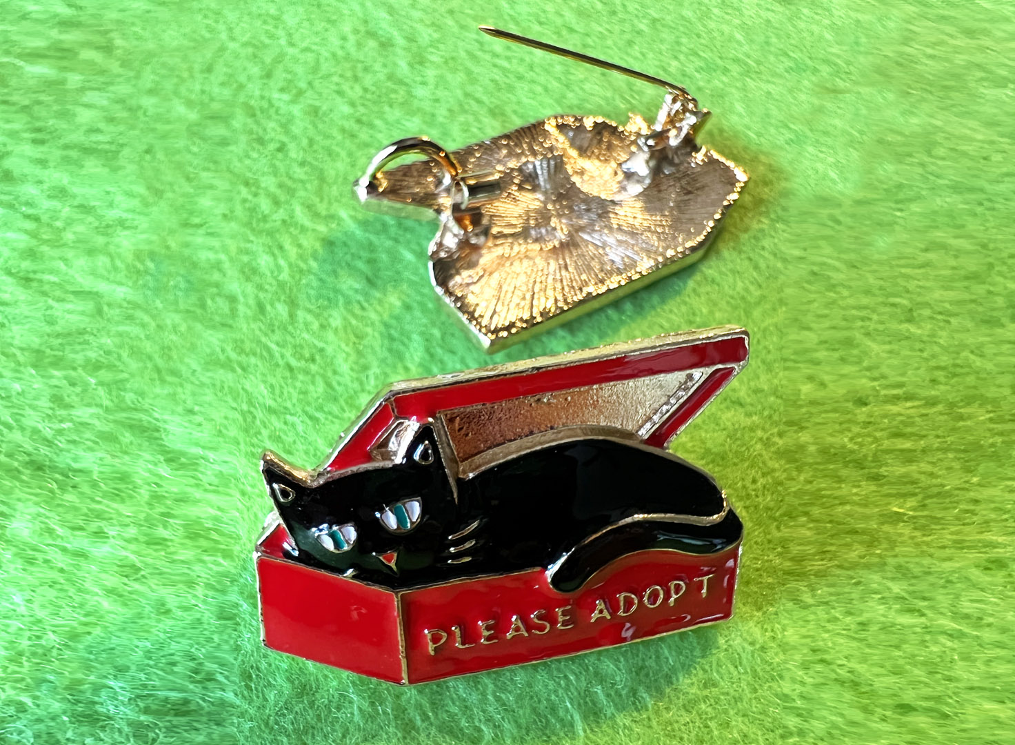 Cat, Moon and Star Pin